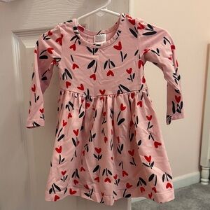 Hanna Andersson Pink and Red Heart Kids Dress
